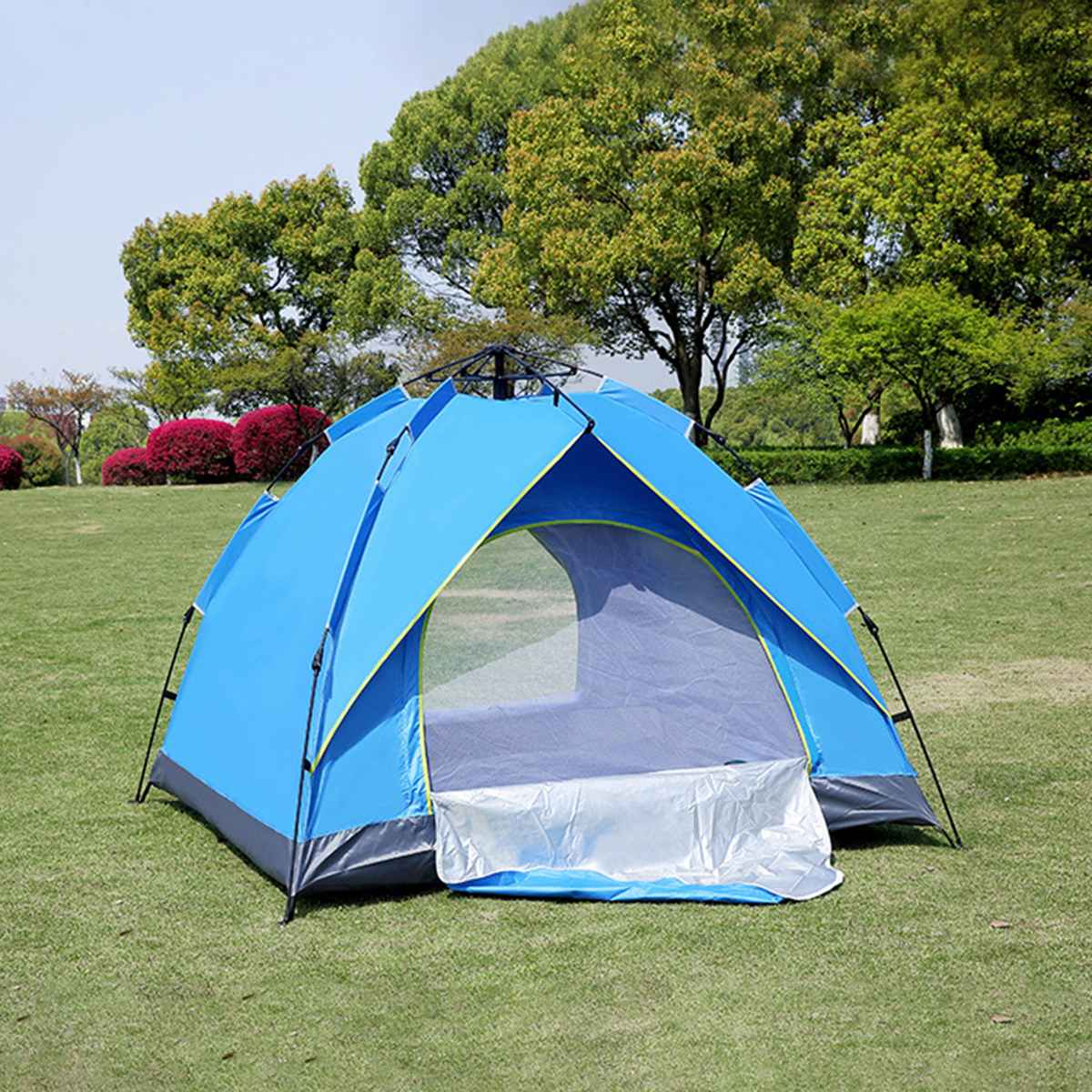 Cheap Goat Tents 3 4 Person Automatic Opening up Tent Camping Tent Easy Instant Setup Protable Backpacking for Sun Shelter Travelling Hiking   